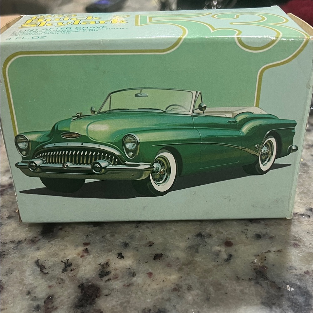 Avon 1953 Buick Skylark After Shave - Mint Green & Yellow